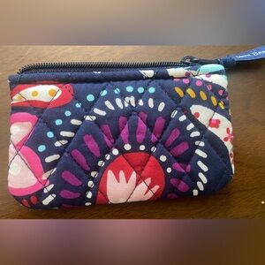 Vera Bradley Quilted Zip Coin Pouch EUC